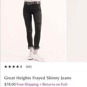 Like New! Free People Great Heights Frayed Hem